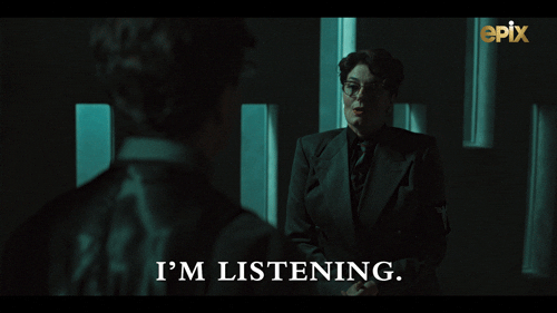 Im Listening Lady Boss Interstellar GIF