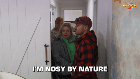 Im Nosy By Nature Woman The Block Series GIF