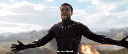 Im Not Dead Yet Black Panther Avengers GIF