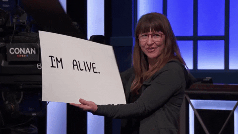 Im Not Dead Yet Sign Boards GIF