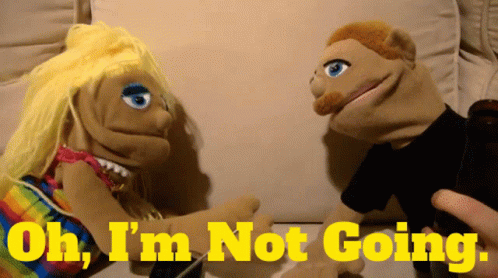 Im Not Leaving Brooklyn Guy Puppets GIF