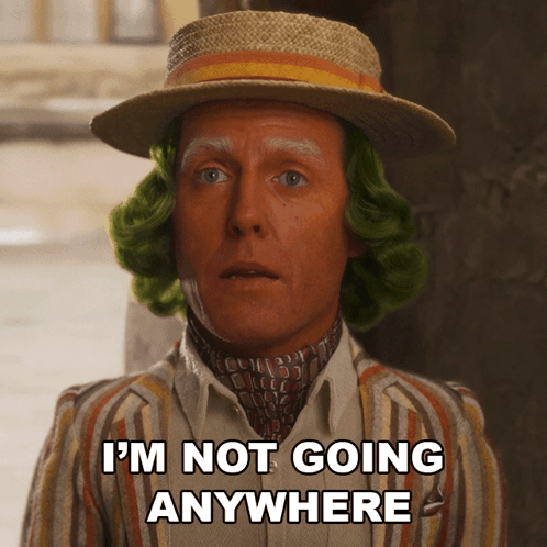 Im Not Leaving Hugh Grant Bubble Head GIF