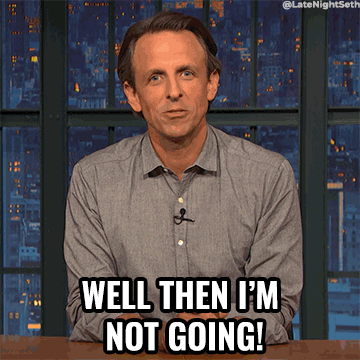 Im Not Leaving Seth Myers Host GIF
