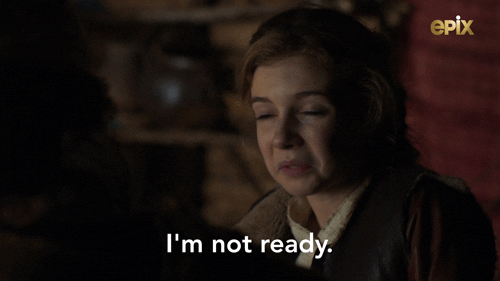 Im Not Ready Anxious Pretty Lady GIF