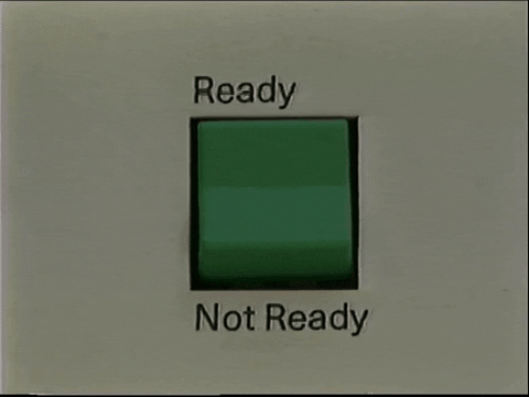 Im Not Ready Pushing Green Button GIF