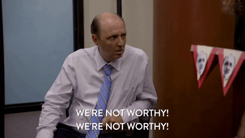 Im Not Worthy Bowing Comedy Central GIF