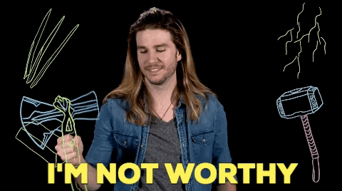 Im Not Worthy Kyle Hill Marvel GIF