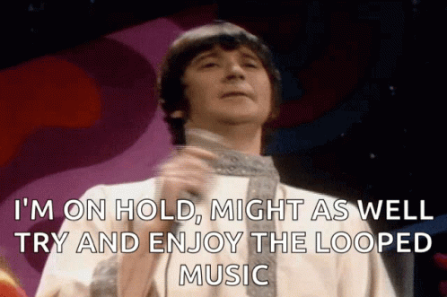 Im On Hold Man Swaying GIF