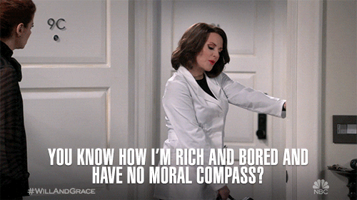 Im Rich Flirty Megan Mullally Will And Grace GIF