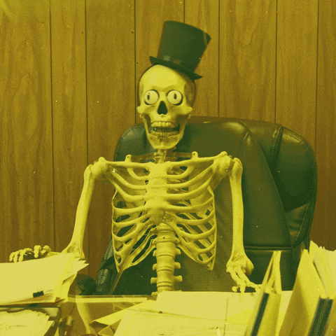 Im Rich Frantic Skeleton Money Flying Around GIF