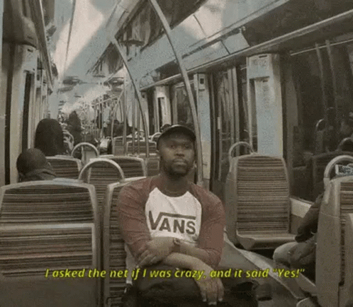 Im Sat At The Train GIF