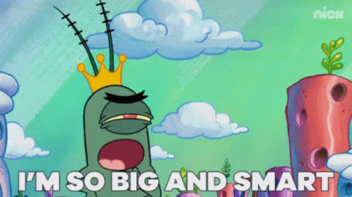 Im Smart Spongebob Plankton King GIF