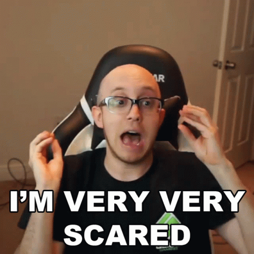 Im So Scared Man Wearing Eyeglasses GIF