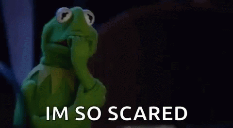 Im So Scared Muppet Kermit The Frog GIF