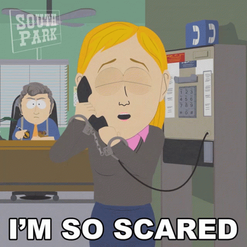 Im So Scared South Park Mrs Weatherhead GIF