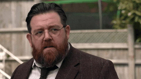 Im Sorry Sigh Nick Frost GIF