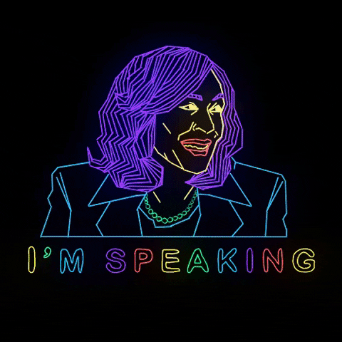 Im Speaking Neon Face GIF