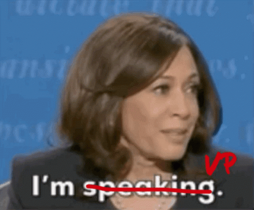 Im Speaking Vp Smiling Kamala Harris GIF