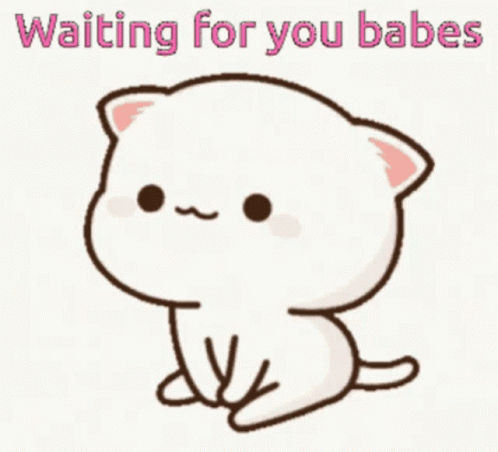 Im Waiting Babes Cute Milk Cartoon GIF