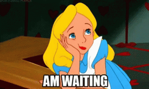 Im Waiting Bored Alice In Wonderland Disney GIF