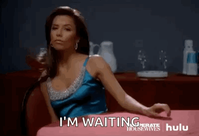 Im Waiting Eva Longoria Finger Running GIF