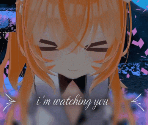 Im Watching You Pretty Anime Girl GIF