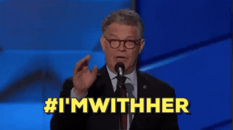 Im With Her Hashtag By Al Franken GIF