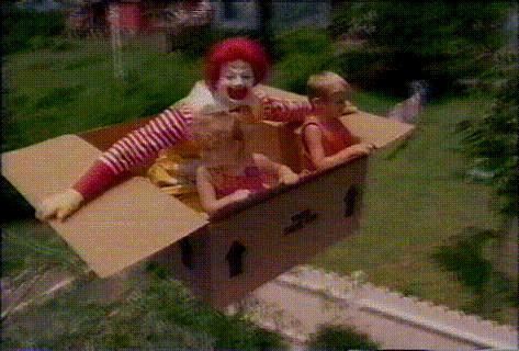 Image Clip Vintage Flying Mcdonald GIF