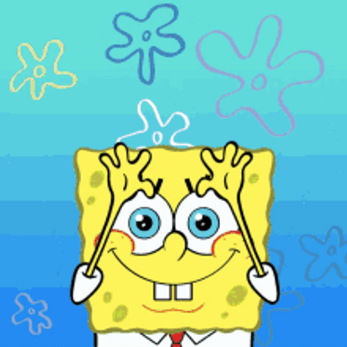 Imagine Listen Spongebob Rainbow Hands Meme GIF