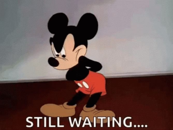 Impatiently Waiting Disney Mickey Mouse GIF