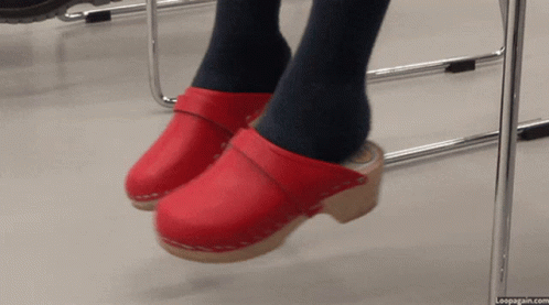 Impatiently Waiting Foot Hanging Shoes GIF