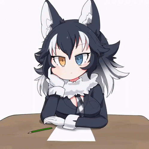 Impatiently Waiting Kemono Friends Gray Wolf GIF