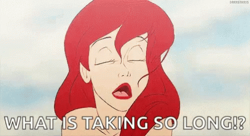 Impatiently Waiting Little Mermaid Ariel GIF