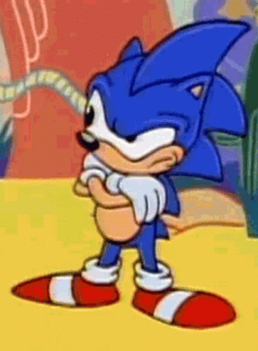 Impatiently Waiting Sonic The Hedgehog Tapping Foot GIF