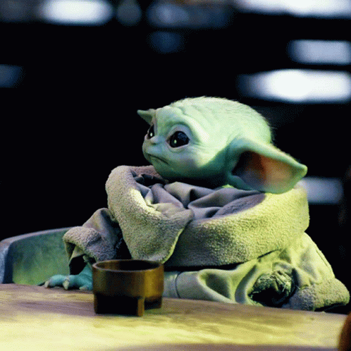 Impatiently Waiting Star Wars Baby Yoda GIF