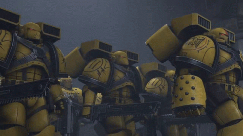 Imperial Fists Space Marine Marching GIF
