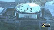 Implosion Of Arena Aerial View GIF