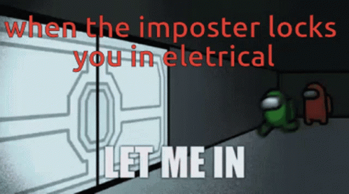 Imposter Locks You In Electrical Among Us GIF