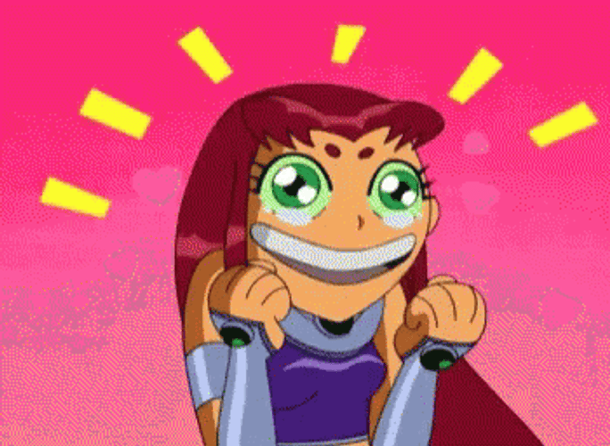 Impressed Teen Titans Starfire GIF