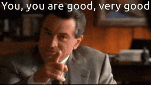Impressive Robert De Niro While Pointing Finger GIF