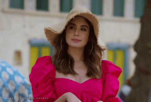 Woman In Pink Dress Impressive Outfit GIF