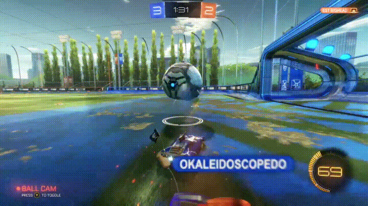 Impressive Goal In Rocket League GIF