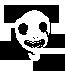 Imscared White Face Glitch Sticker GIF
