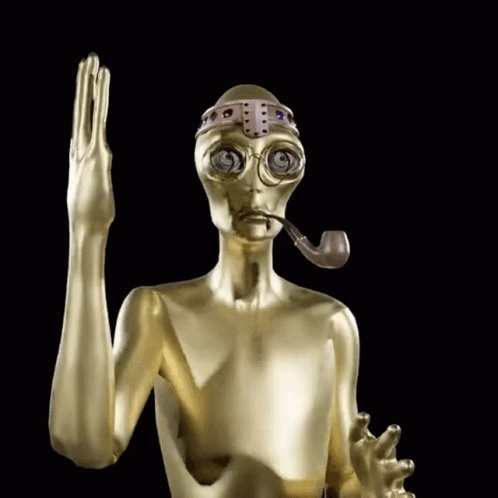 Imvu Spinning Robot Smoking Cigar GIF