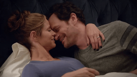 In Love Couple In Bed Spending Quality Time GIF