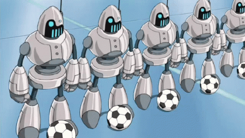 Inazuma Keibi Synchronize Kicking Soccer Ball GIF