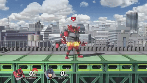 Incinendar Playing Video Game GIF