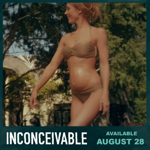 Inconceivable Pregnant Nicky Whelan In Bikini GIF