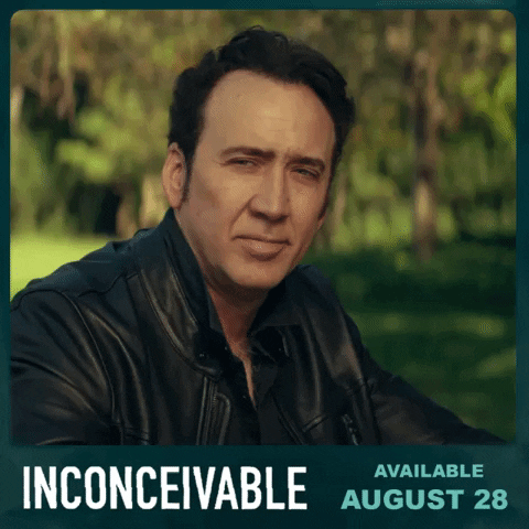 Inconceivable Nicolas Cage Fierce Gaze GIF