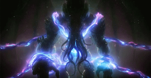 Incredible Cthulhu Wrapped In Glowing Light GIF